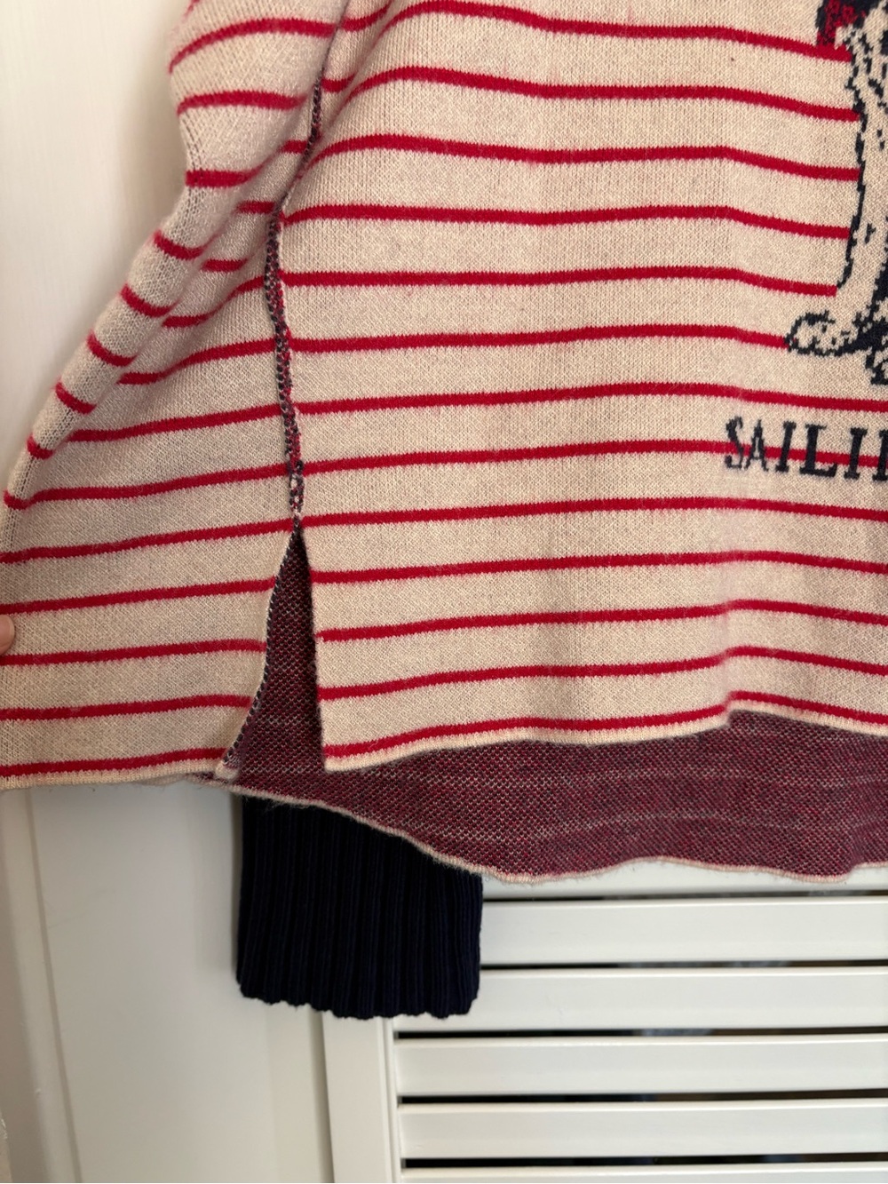 Anthropologie Maeve Logan Sea Dogs Nautical Long-Sleeve Crew-Neck Pullover Sz S - Picture 7 of 9